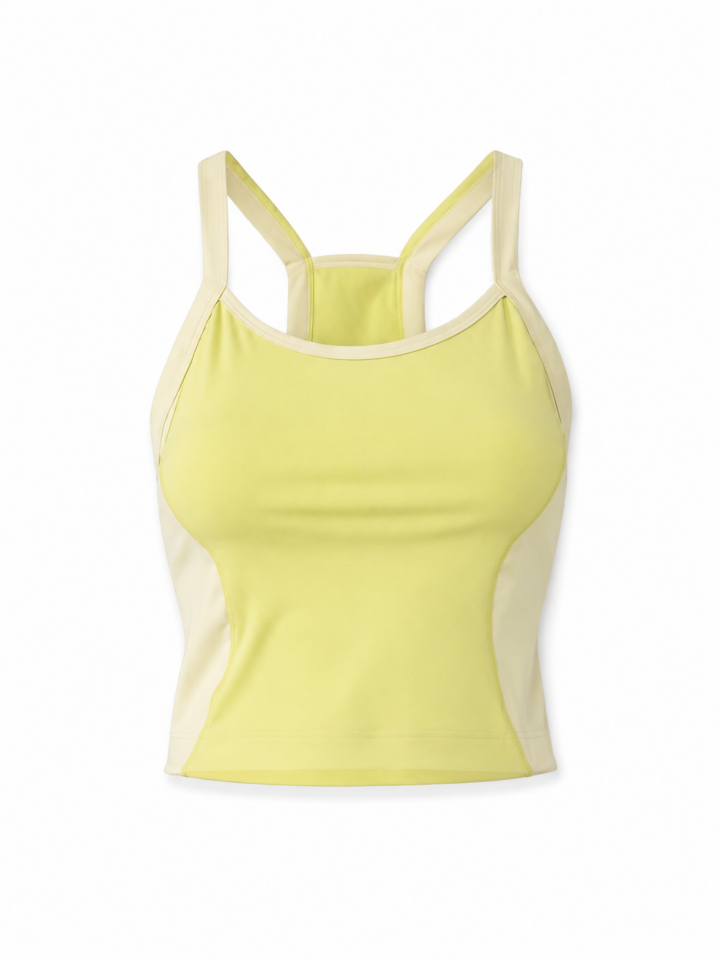 Pale Yellow Racerback Tank Top