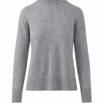 Heather Grey Mock Neck Long Sleeve Sweater