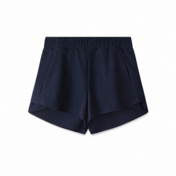 Navy Relaxed Fit Elastic Waist Shorts