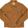 Tan Classic Trucker Jacket with Button Front