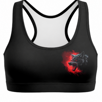 Black Scoop Neck Racerback Sports Bra