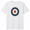 White Circular Graphic Crew Neck T-Shirt