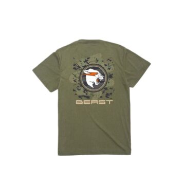 Olive Green Graphic Print Crew Neck T-Shirt