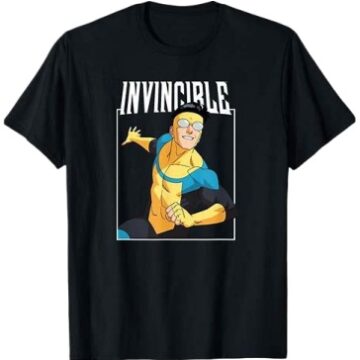 Black Superhero Graphic Print Crew Neck T-Shirt